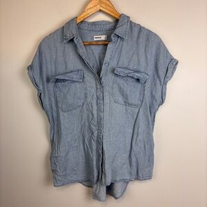 Sonoma Goods fro Life Chambray Short Sleeve Button Down Shirt